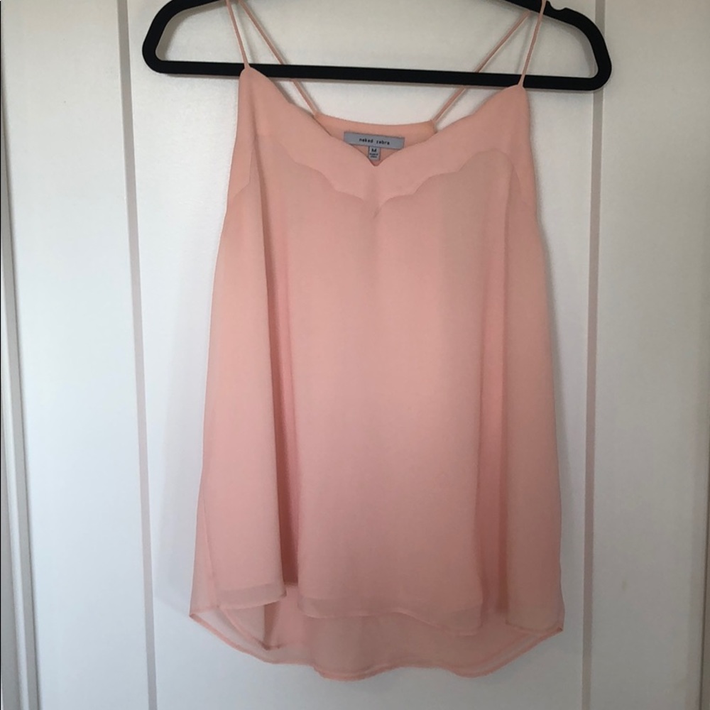 Blush Pink Scalloped Tank